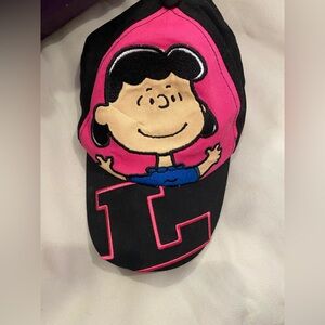 LUCY Peanuts Black and Pink Youth/small adult  Cap